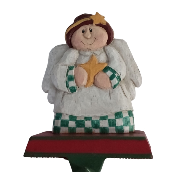 Angel w Star Stocking Hanger Holder Eddie Walker Midwest Cannon Falls Cast Iron - Picture 6 of 8